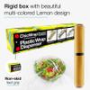 Chicwrap Lemon Refillable Plastic Wrap Dispenser - Includes One 12" x 250' Roll of Professional Grade Plastic Wrap - BPA Free and Kosher Certified - Reusable Dispenser w/Slide Cutter view 3