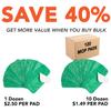Arkwright Spray Mop Replacement Pads - (Pack of 12) Bulk Microfiber Flat Dry and Wet Refill Mop Pads Floor Cleaning, Compatible with Bona and Rubbermaid, Fits All Mop Heads, 13 in, Green view 2
