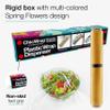 Chicwrap Spring Flowers Refillable Plastic Wrap Dispenser - One 12" x 250' Roll of Professional Grade Plastic Wrap - BPA Free and Kosher Certified - Reusable Dispenser w/Slide Cutter view 3