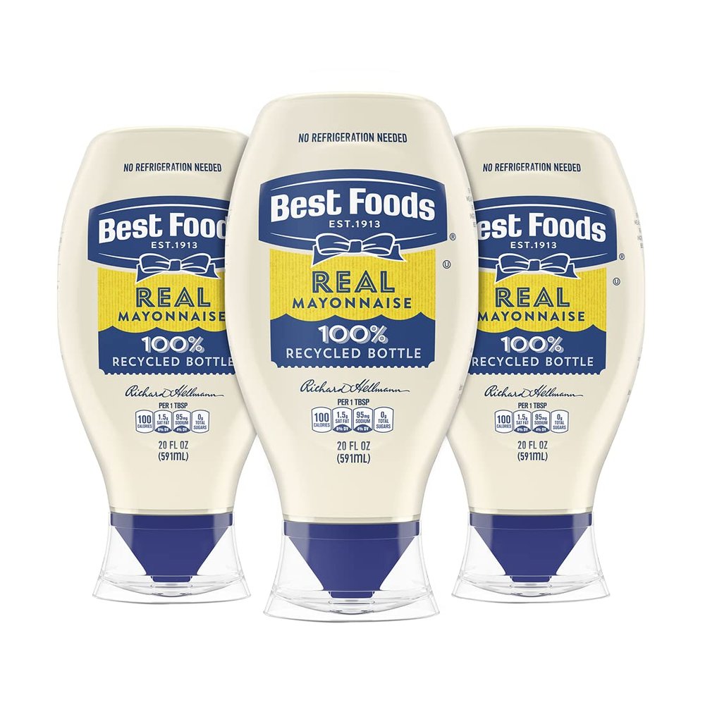 Best Foods Real Mayonnaise Squeeze Bottle For a Creamy Sandwich Spread or Condiment Made With Cage-Free Eggs 20 oz