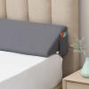 Vekkia Queen Bed Wedge Pillow for Headboard Gap/Bed Gap Filler to Cover 0-6" Gap Between Headboard and Mattress, 60"x10"x6"-Gray view 1
