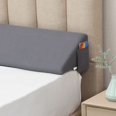 Vekkia Cal King Size Bed Wedge Pillow/Headboard Pillow Mattress Wedge Gap Filler,Close Gap (0-6") Between Headboard and Mattress Gray 72"x10"x6"