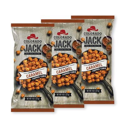 Colorado Jack Gourmet Caramel Popcorn: Real Butter & Vanilla, Farmer Grown, Delicious Snack Tasty Gift - No Corn Syrup & Gluten Free - Pack Size