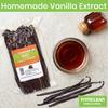 100 Organic Vanilla Beans Madagascar Grade B for extract, Cooking and Baking. Certified USDA Organic. 5"-7" by FITNCLEAN VANILLA| Whole NON-GMO Bourbon Pods view 3