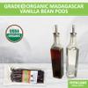 50 Madagascar Organic Vanilla Beans Grade B. Certified USDA Organic. 5"-7" by FITNCLEAN VANILLA for extract, Cooking and Baking. Whole NON-GMO Bourbon Pods view 3