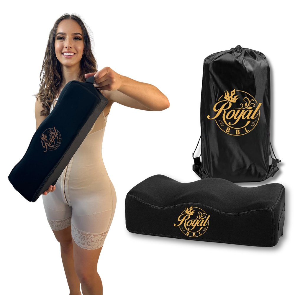Royal BBL Pillow After Surgery - Brazilian Butt Lift Recovery Booty Support Cushion | Ultra Comfortable with 2 Layers for Maximum Support Post-Surgery Sitting BBL Pillow Dr. Approved