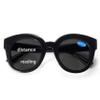 bullabulling Fashion Round Reading Glass For Women Oversized Blue Light Blocking Eyeglass Frame Large lens (black, 3.5) view 1