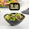 DecorLine Curve Collection Black with Gold Rim Soup Bowl Set, 16 oz. (10-Pack)  Premium Quality Material & Stylish Modern Design, Ideal for Family & Gatherings view 2