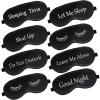 8 Pieces Sleep Mask Silk Eye Mask with Adjustable Strap Soft Blackout Blindfold Eye Cover for Women Men Full Night's Sleep, Travel, Nap, Meditation(Dark Colors) view 1