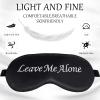 8 Pieces Sleep Mask Silk Eye Mask with Adjustable Strap Soft Blackout Blindfold Eye Cover for Women Men Full Night's Sleep, Travel, Nap, Meditation(Dark Colors) view 2