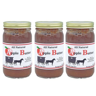 All Natural Fruit Butters - 8 Oz Jar - Qty 3 (Apple)