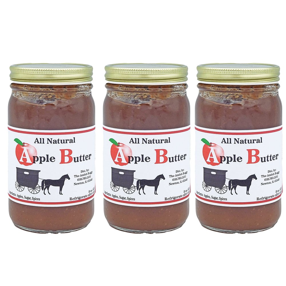 All Natural Fruit Butters - 8 Oz Jar - Qty 3 (Apple)