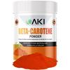 AKI Beta Carotene 10% Powder (1.5oz/42.52g) Highly Concentrated flavouring Fount of Vitamin A, May Helps to Support Body Functions, Skin, Immune System and Eye - GMO Free & Vegan Friendly