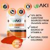 AKI Beta Carotene 10% Powder (1.5oz/42.52g) Highly Concentrated flavouring Fount of Vitamin A, May Helps to Support Body Functions, Skin, Immune System and Eye - GMO Free & Vegan Friendly view 3