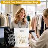 POPGIFTU Thank You Bags Bulk 100 Pack - 12"x15" Black & White Plastic Shopping Bags with Die Cut Handles, Thick Retail Merchandise Bag for Small Businesses, Boutiques, Gifts, Clothing view 4