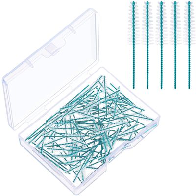 Cowwell Interdental Brush Dental Picks Tooth Floss Interdental Brush Between Teeth Refills White Refills for Tooth Cleaning(30 Pieces,Small)