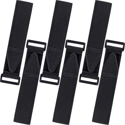 6 Pcs Bicycle Pant Leg Straps Adjustable Cycling Ankle Safety Band Multipurpose Black Elastic Magic Fastening Belt with Buckle for Riding Climbing Fishing Outdoor Sports (1.5x13.8)