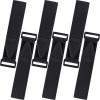 6 Pcs Bicycle Pant Leg Straps Adjustable Cycling Ankle Safety Band Multipurpose Black Elastic Magic Fastening Belt with Buckle for Riding Climbing Fishing Outdoor Sports (1.5x13.8) view 1