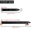 6 Pcs Bicycle Pant Leg Straps Adjustable Cycling Ankle Safety Band Multipurpose Black Elastic Magic Fastening Belt with Buckle for Riding Climbing Fishing Outdoor Sports (1.5x13.8) view 2