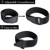 6 Pcs Bicycle Pant Leg Straps Adjustable Cycling Ankle Safety Band Multipurpose Black Elastic Magic Fastening Belt with Buckle for Riding Climbing Fishing Outdoor Sports (1.5x13.8) view 3