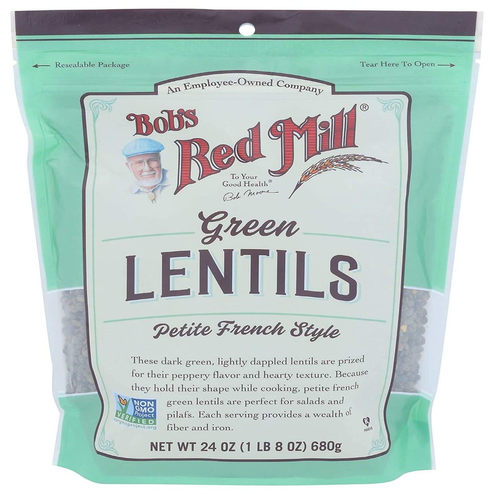 Bob's Red Mill Petite French Green Lentils, 24 Ounce (Pack of 4)