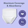 Rael Disposable Underwear for Women, Organic Cotton Cover - Postpartum Essentials, Leak Locker, Unscented, Maximum Coverage (Size L-XL, 12 Count) view 2