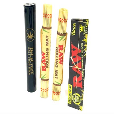 RAW Rolling Mat 'Natural Bamboo '2 Mats, 1 pack Raw organic king size and ADLC tube.