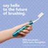 hello Manual Adult Toothbrush With Reusable Blue Modern Aluminum Handle & 4 Soft Replacement Heads, Bpa-free, 4 count view 2