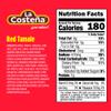 La Costea Red Tamales - Made with Pork, Red Sauce & Masa Corn Meal - Microwavable Ready to Eat Meals No Refrigeration - Premade Easy Meals - Instant Lunch To Go - Mexican Food - 3.8 oz, 12 Pack view 2