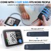 ALPHAGOMED Upper Arm Blood Pressure Monitor for Home Use 2 Cuff Sizes, 9-17'' & 13-21''Extra Large BP Cuff Automatic Digital Blood Pressure Machine 2 Users 180 Memories USB Cable 4 AA Batteries view 2