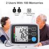 ALPHAGOMED Upper Arm Blood Pressure Monitor for Home Use 2 Cuff Sizes, 9-17'' & 13-21''Extra Large BP Cuff Automatic Digital Blood Pressure Machine 2 Users 180 Memories USB Cable 4 AA Batteries view 3