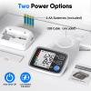 ALPHAGOMED Upper Arm Blood Pressure Monitor for Home Use 2 Cuff Sizes, 9-17'' & 13-21''Extra Large BP Cuff Automatic Digital Blood Pressure Machine 2 Users 180 Memories USB Cable 4 AA Batteries view 4