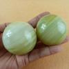 2 Inch Light Green Afghanistan Jade Baoding Balls Health Crystal Balls for Stress Relief, Exercise, and Hand Therapy, Chinese Natural Stone Handballs with Carry Pouch (Box-Packed) M10 view 3