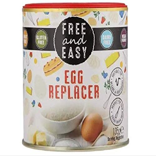 Gluten and Dairy Free Egg Replacer - By Wholesome Harvest 135g - Free and Easy egg replacer is a fantastic alternative for the egg to use in your favourite recipes