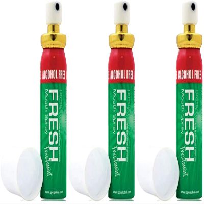 3 Pack of Pretty Fresh Instant Breath Freshener Mouth Spray Fresh Mint,Fights Bad Breath.