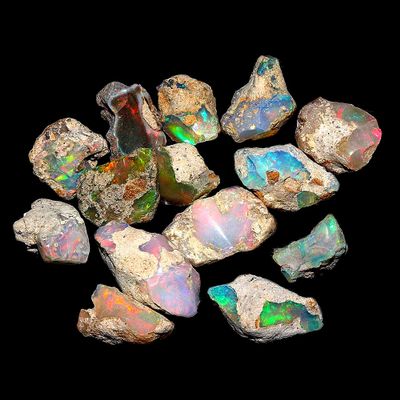 5Gram Fire Play Opal Rough Gemstone | Natural Opal Stone | Raw Crystal Gemstone | Ethiopian Gemstone for DIY Jewelry Making Supplies | Chakra Healing | Energy Stone | Opal Stone for Gift Lot