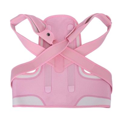 DSMYYXGS Pain Relief 4Size Pink Children Kids Back Waist Shoulder Supporting Posture Correction Belt Braces Supports Bone Care (Size : Small)