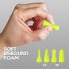 Glove Station Disposable Ear Plugs, 100 Pairs  Uncorded Foam Ear Plugs for Sleeping & Noise Reduction, Individually Wrapped, 32dB NRR, Hi-Viz Green, Hearing Protection for Work & Travel view 4
