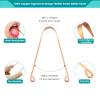 2Pcs Copper Tongue Scraper, Tongue Cleaner Set for Adults Kids, Stainless steel Wide Double Blades Oral Tongue Brush Cleaning Scrapping Sweeper for Fresh Breath and Mouth Hygiene Care with Travel Bag view 3