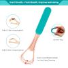 2Pcs Copper Tongue Scraper, Tongue Cleaner Set for Adults Kids, Stainless steel Wide Double Blades Oral Tongue Brush Cleaning Scrapping Sweeper for Fresh Breath and Mouth Hygiene Care with Travel Bag view 4