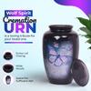 HLC Lovely Butterfly Black Finish Cremation Urn for Human Ashes - Funeral Urn Handcrafted - Affordable Urn for Ashes (Adult (200 lbs)  10.5 x 6 , Cremation Urn) view 2