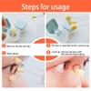 ofone Contact Lens Remover Tool for Soft Lenses, Contact Lens Applicator with Tweezers and Case, Portable Contacts Inserter and Removal for Traveling (Yellow) view 3