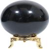 ZAICUS 55 mm Black Obsidian Sphere Ball with Metal Stand Gemstone Ball for Witchcraft and Decorative Balls Sculpture Figurine Home Decor Collection Gift Photography Crystal Sphere Decoration view 1