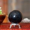 ZAICUS 55 mm Black Obsidian Sphere Ball with Metal Stand Gemstone Ball for Witchcraft and Decorative Balls Sculpture Figurine Home Decor Collection Gift Photography Crystal Sphere Decoration view 3