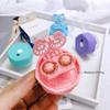 Qiviya Manually Contact Lens Cleaner Washer,Portable Contact Lens Cleaning Container,Mini Plastic Cleaning Contacts Box,Contact Lens Cleaning Case for Travel,Home,Outdoor. (Pink&Blue&Purple) view 3