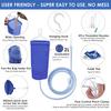 2L Enema Kit Colon Cleansing Irrigation Bag Set Silicone Enema Tubing Hose Tube Replacement, Coffee Enema Bucket Kit Home Shower Intestinal Irrigator for Men Women Detox Constipation 5Pcs Enema Nozzle view 2
