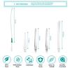 2L Enema Kit Colon Cleansing Irrigation Bag Set Silicone Enema Tubing Hose Tube Replacement, Coffee Enema Bucket Kit Home Shower Intestinal Irrigator for Men Women Detox Constipation 5Pcs Enema Nozzle view 4