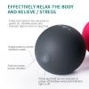 3'' Vibrating Massage Ball - Massage Roller Ball with 5 Speed Vibrations for Muscle and Fitness, Plantar Fasciitis Pain Relief, Myofascial Release and Trigger Point Treatment (Gray) view 4