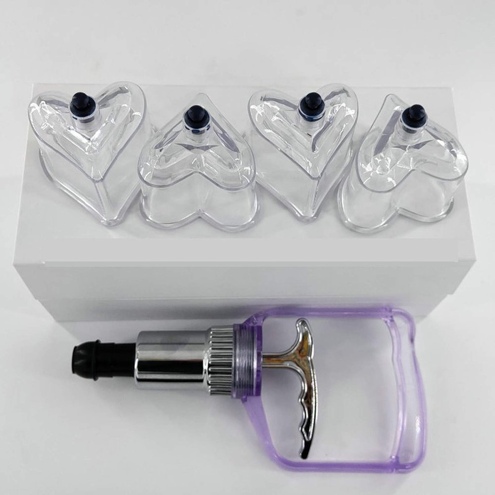 4 Pcs Love Heart Shape Plastic Cupping Cups of Cupping Set Plastic PC Vacuum Cupping Suction Cupping?
