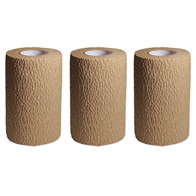 3 Pc Cohesive Bandage Self Adhesive Wrap Elastic First Aid Medical Support Tape